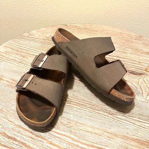 Birkenstock Classic Arizona Mocha Birkibuc Leather Women's Sandel